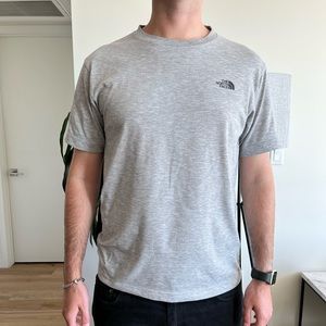 The North Face (Japan Exclusive): Gray Short Sleeve T-Shirt with Camo Box Logo